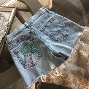 Mother Denim Palm denim shorts